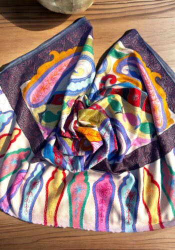 Kalamkar Needle Aari Work Shawl