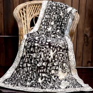 Kashmiri Embroidered Chiffon Dupatta/ Shawl