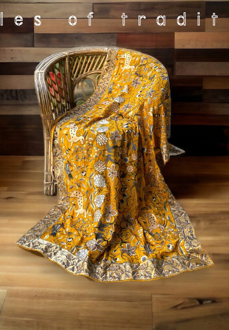 Kashmiri Embroidered Chiffon Dupatta/ Shawls