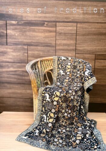 Kashmiri Embroidered Chiffon Dupatta/ Shawls