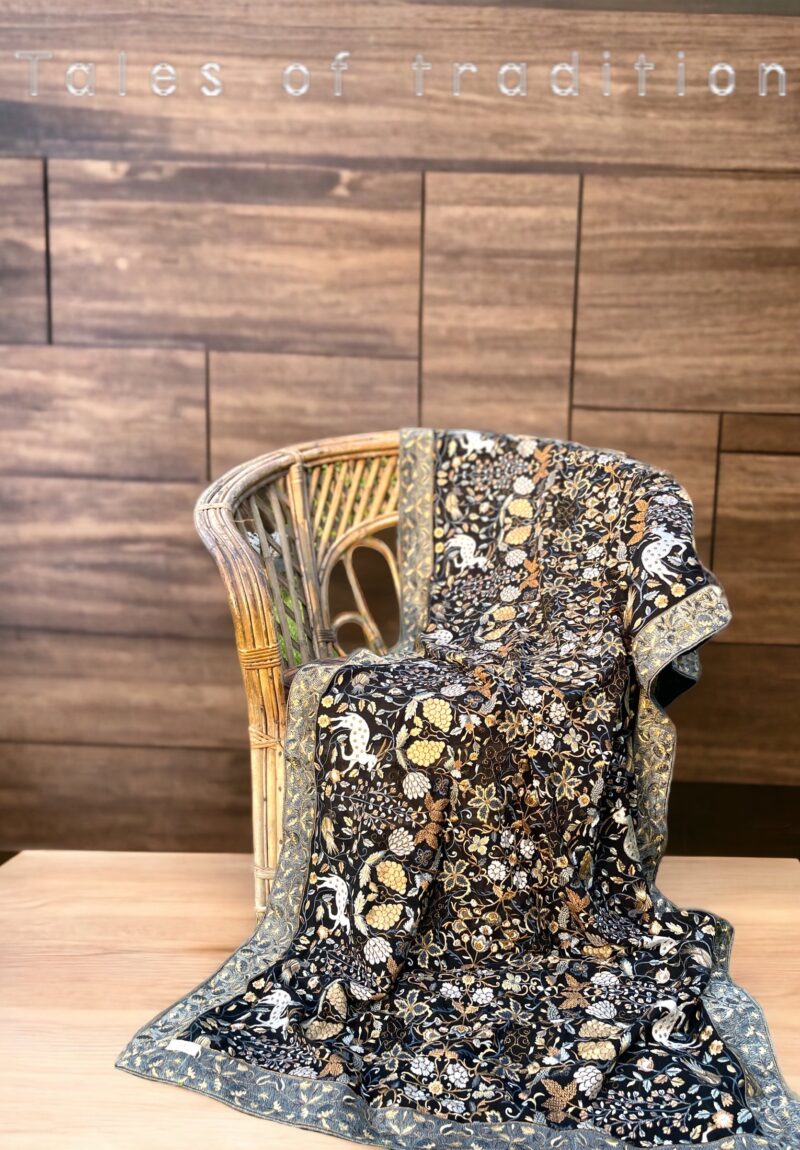 Kashmiri Embroidered Chiffon Dupatta/ Shawls